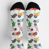 Vintage-Rennwagen-Muster Socken (Oben)