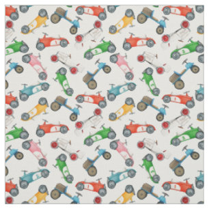 Vintage-Rennwagen-Muster Stoff