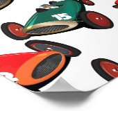 Vintage Rennwagen Poster (Ecke)