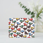 Vintage Rennwagen Postkarte (Stehend Vorderseite)