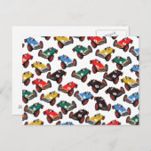 Vintage Rennwagen Postkarte (Vorne/Hinten)
