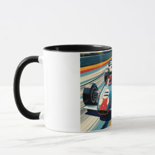 Vintage-Rennwagen-T-Shirt Klassischer Motorsport Tasse