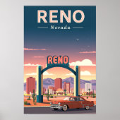 Vintage Reno Nevada Poster (Vorne)