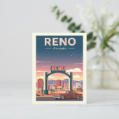 Vintage Reno Nevada Postkarte (Stehend Vorderseite)