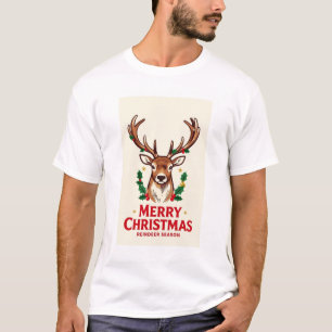 Vintage-Rentier – Frohe Weihnachten T-Shirt