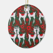 Vintage Rentier-Keramik Keramik Ornament (Links)