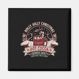 Vintage Rentier Retro Vegan Weihnachten 2023 Vegan Magnet