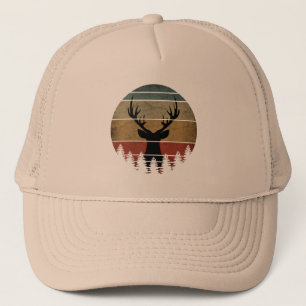 Vintage Rentier-Silhouette Truckerkappe