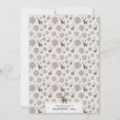 Vintage Rentier Woodland Feier Einladung (Rückseite)