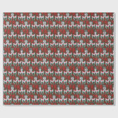 Vintage Rentiere Geschenkpapier (Flach)