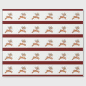 Vintage Rentiere Geschenkpapier (Flach)