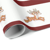 Vintage Rentiere Geschenkpapier (Rolleneckpunkt)