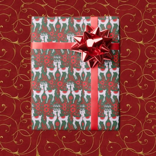 Vintage Rentiere Geschenkpapier