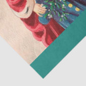 Vintage Rentiere und Schneeheime Seidenpapier (Ausschnitt)