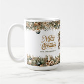 Vintage Rentiere und Weihnachtswagen Kaffeetasse (Links)
