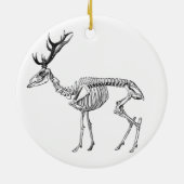 Vintage Rentiere zeichnend Keramikornament (Hinten)