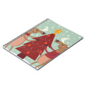 Vintage Rentierweihnachtszeit Notizblock (Linke Seite)