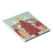 Vintage Rentierweihnachtszeit Notizblock (angewinkelt)