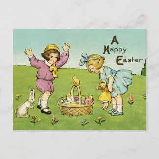 Vintage Reproduktion Easter Postcard Feiertagspostkarte