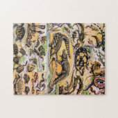 Vintage Reptilien-Illustration von Adolphe Millot Puzzle (Horizontal)