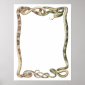 Vintage Reptilien, Schlangen oder Hühner Poster (Vorne)