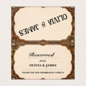 Vintage Reserved Seating Card (Außenseite Aufgefaltet)