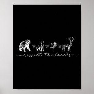 Vintage Respektiere die lokale Tierwelt Natur L Poster