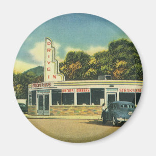 Vintage-Restaurant, 50er Jahre Drive-In-Diner und Magnet
