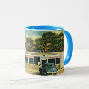 Vintage Restaurant, 50er Jahre Drive-In-Diner und  Tasse
