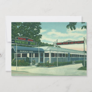 Vintage-Restaurant, Retro-Raststätte an der Rhineb