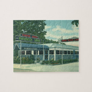 Vintage Restaurant, Retro Rhinebeck Roadside Diner Puzzle