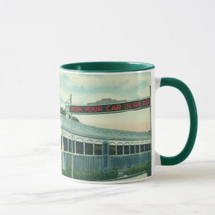 Vintage Restaurant, Retro Rhinebeck Roadside Diner Tasse