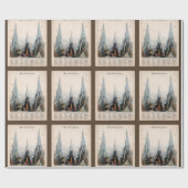 Vintage Restaurierte Berghöhe Infografik, 1850 Geschenkpapier (Flach)