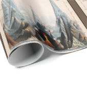 Vintage Restaurierte Berghöhe Infografik, 1850 Geschenkpapier (Rolleneckpunkt)