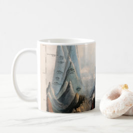 Vintage Restaurierte Berghöhe Infografik, 1850 Kaffeetasse