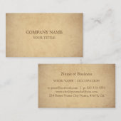 Vintage Restaurierung altes Papier Visitenkarte (Vorne/Hinten)