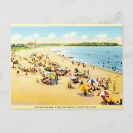 Vintage-Restaurierung Connecticut-Strandpostkarte Postkarte