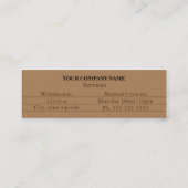 Vintage Restaurierung oder Antiquitätenhändler Mini Visitenkarte (Rückseite)