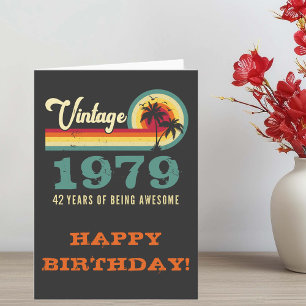 Vintage Reto abgenutzt Geburtstag Benutzerdefinier Karte
