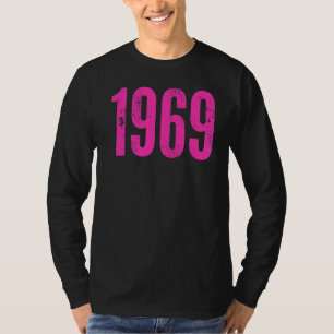 Vintage Retro 1969 abgenutzt Rock & Roll Musik 3 T-Shirt