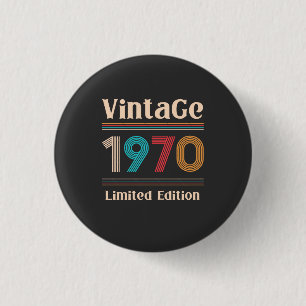 Vintage Retro 1970 limitierte Auflage zum 50. Gebu Button