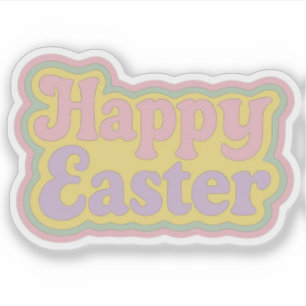 Vintage/Retro 1970er Ostern Aufkleber