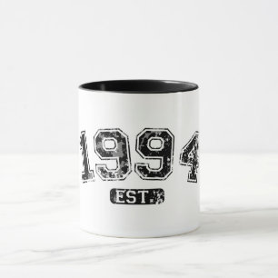 Vintage Retro 1994 Grunge Est. Established Grafik Tasse