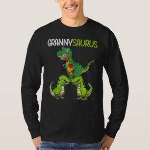 Vintage Retro 2 Kinder Grannysaurus Dinosaurier T-Shirt