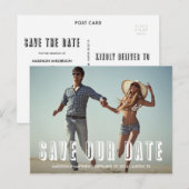 Vintage Retro 2 | Save the Date Postkarte (Vorne/Hinten)