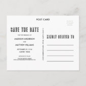 Vintage Retro 2 | Save the Date Postkarte (Rückseite)