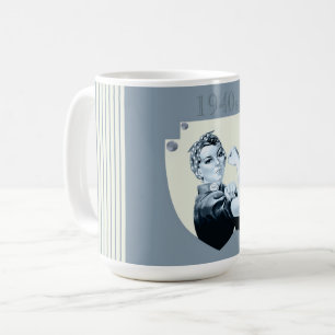 Vintage Retro-40er-Kriegsfrau aus den 40er Jahren Kaffeetasse