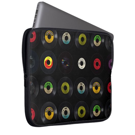 Vintage Retro 45 VinylPlatten Laptopschutzhülle (Vorne Rechts)