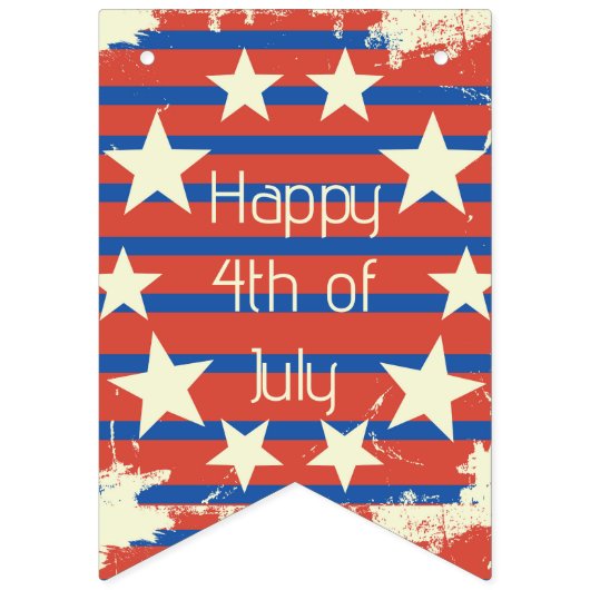 Vintage Retro 4. Juli Wimpelkette (Erste Fahne)