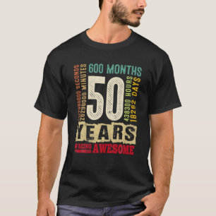 Vintage Retro 50. Geburtstags-Outfit 50 Jahre Bei T-Shirt